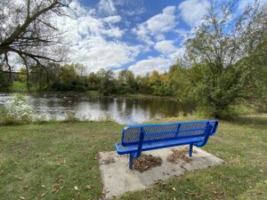 Bend in the River Park Bench and River View